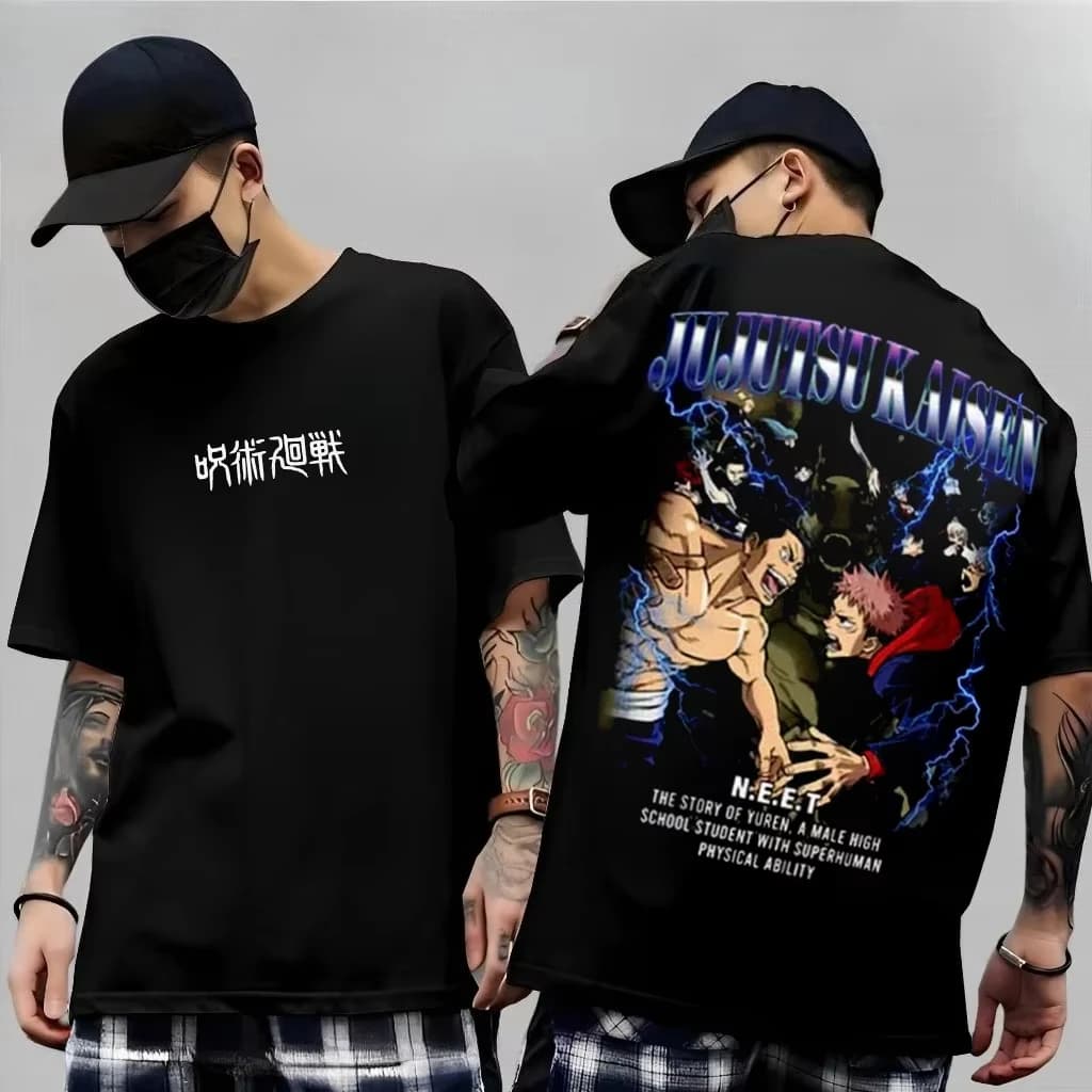 Short-sleeved t-shirt with Gojo Satoru Jujutsu Kaisen print, in cotton, for children, funny, round neck, style Harajuku Y2K, new arrival 2026