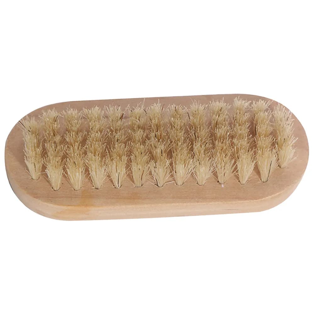 Double-Sided Nail Brush for Cleaning Fingernail Scrub Manicure Pedicure Tools Wooden Handle Bristle Cleaner Supple Design Home