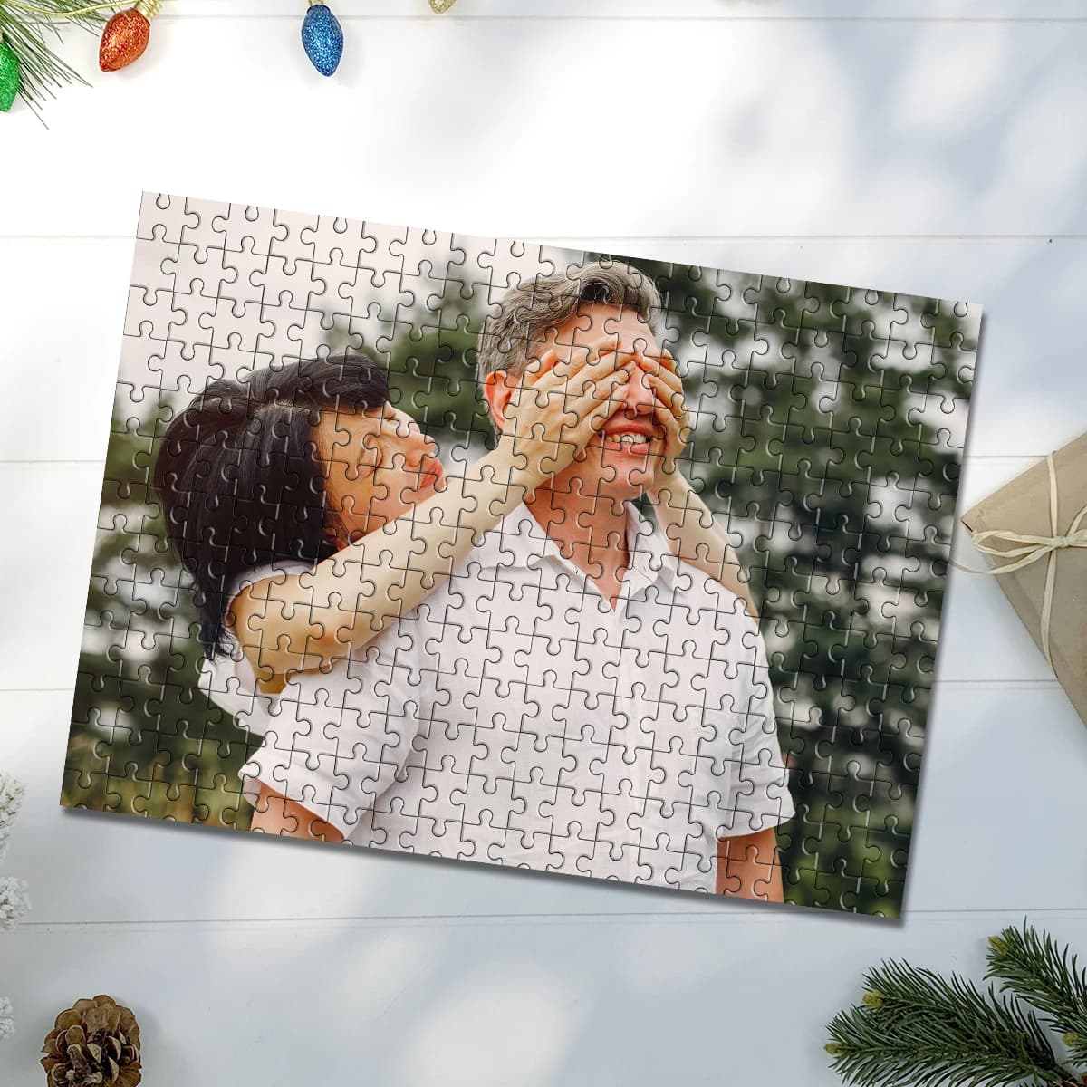 Puzzle Mosaico Personalizzato con Foto 35/300/500/1000 Pezzi, Gioco Interattivo Fai-da-Te per Famiglia e Genitori-Figli