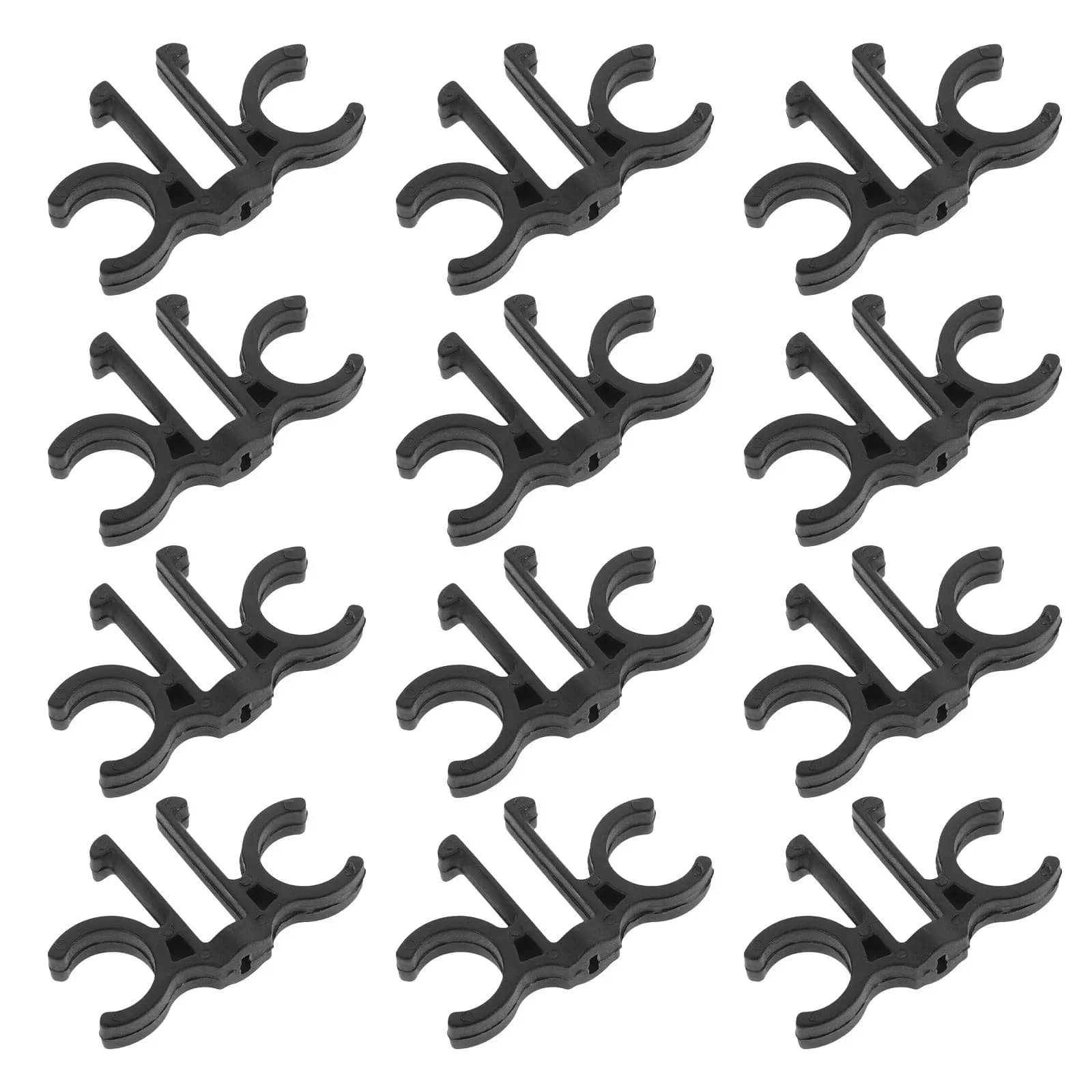 12Pcs Trekking Pole Clip for Backpack - Easy Install Plastic Buckle Connector for Models Hiking Cane Clip Outdoor Trekking