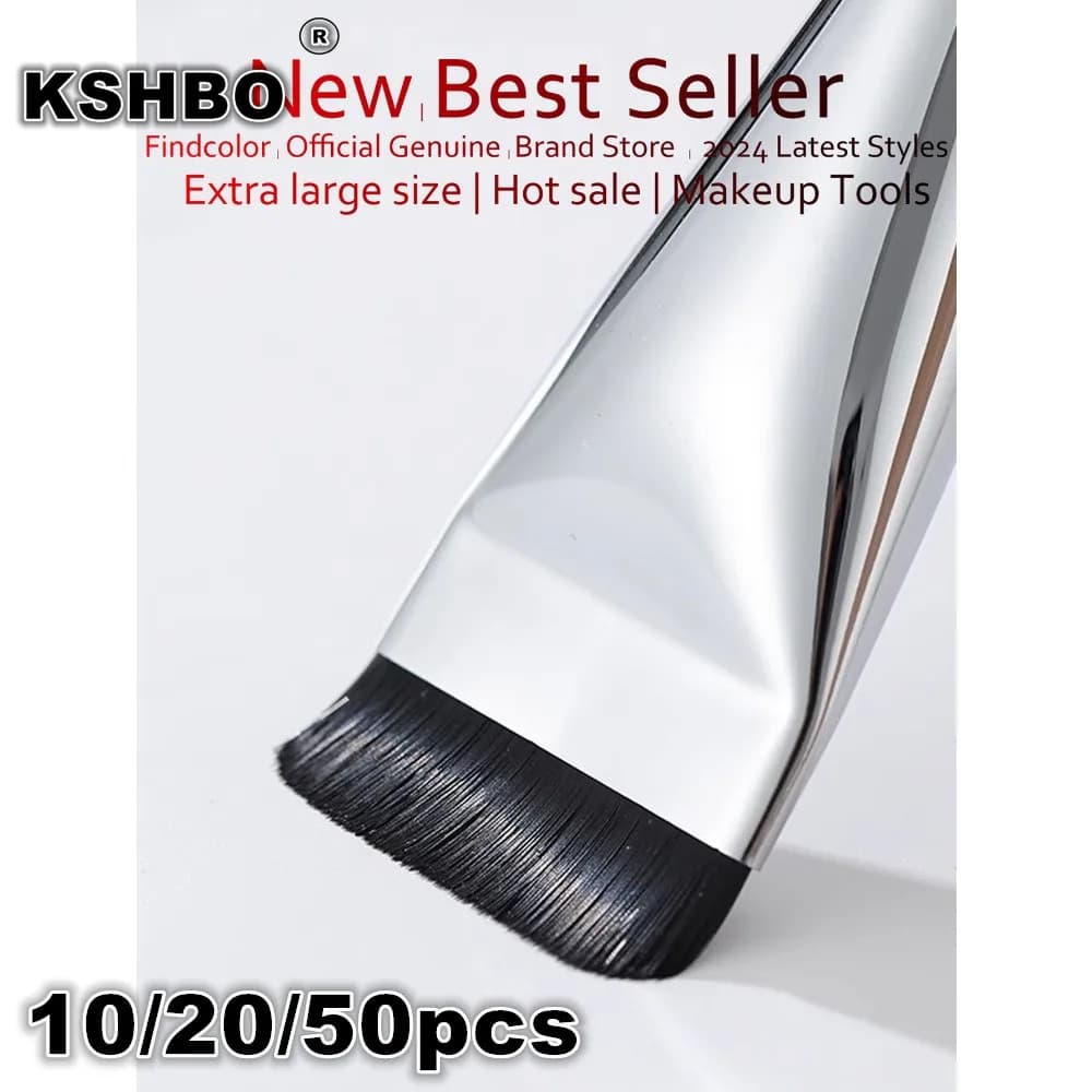 10-50pcs Flat Head Foundation Brush Beauty Makeup Tool Non-Pore-Clogging One-Touch Base Makeup Brush Smooth Powder Application