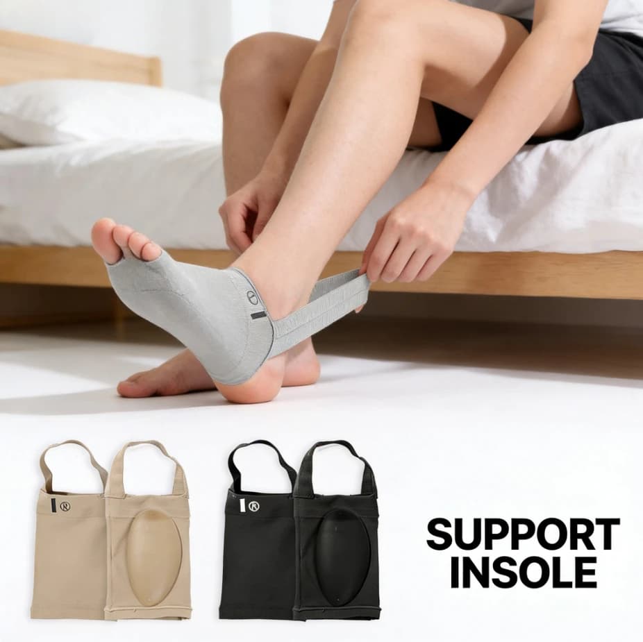 Supporto Elastico per Arco Plantare 2026, Soletta Correttiva per Piede Piatto, per Sport, Camminata e Comfort del Piede, Supporto per Caviglia