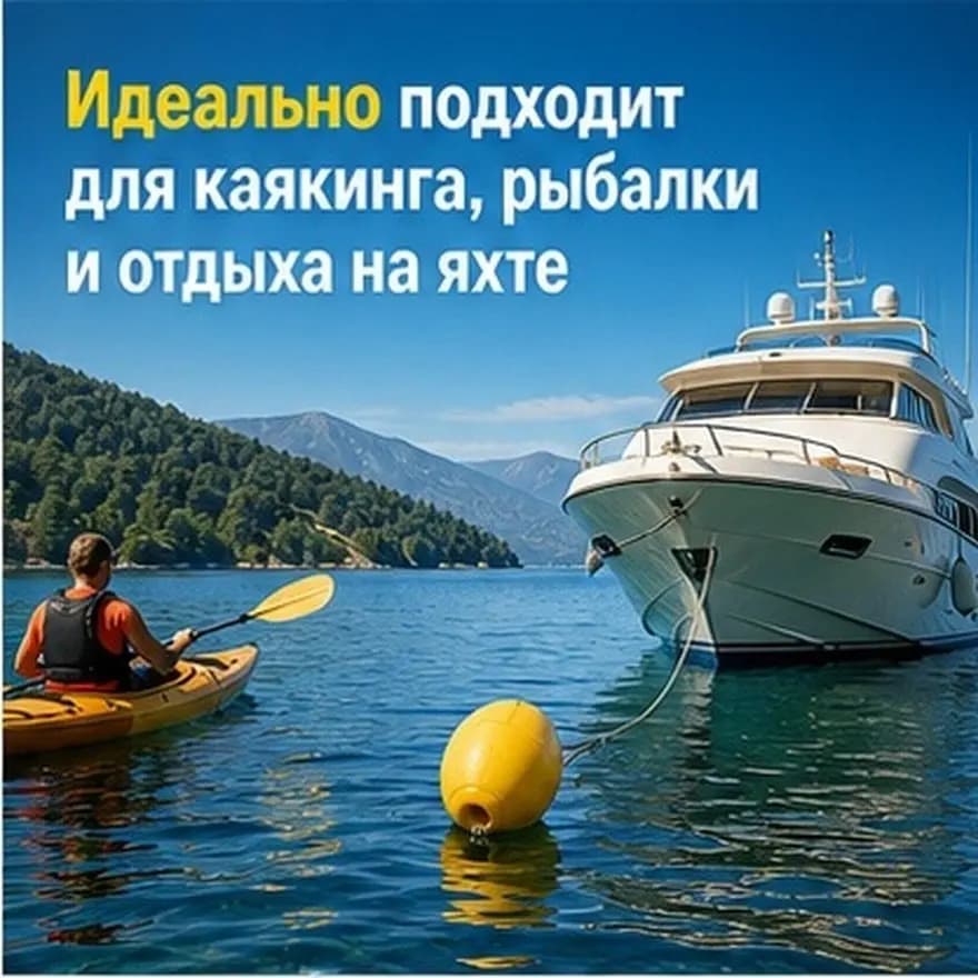 Rope Buoy for Kayak Yacht Boat Anchoring Oval Floating Ball System Lightweight Portable Marine Mooring Buoy Water Sports Fishing