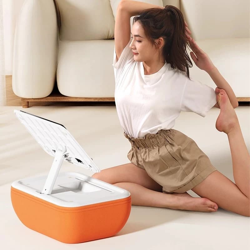 2025 Cuscino in peluche Staffa per tablet per telefono Supporto da tavolo Angolo di lunghezza regolabile per lo streaming live Video Chat Supporto per tablet pigro