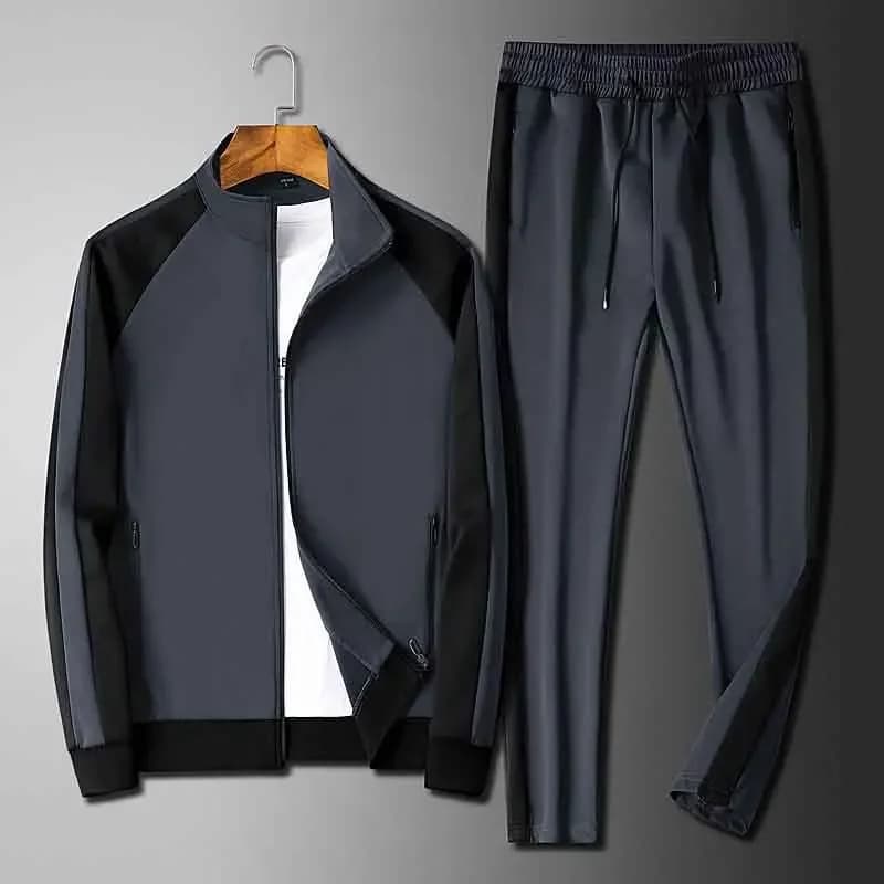 New Sport Suits for Spring 2025 Men's Casual Plus Size Sportswear with Two Pieces