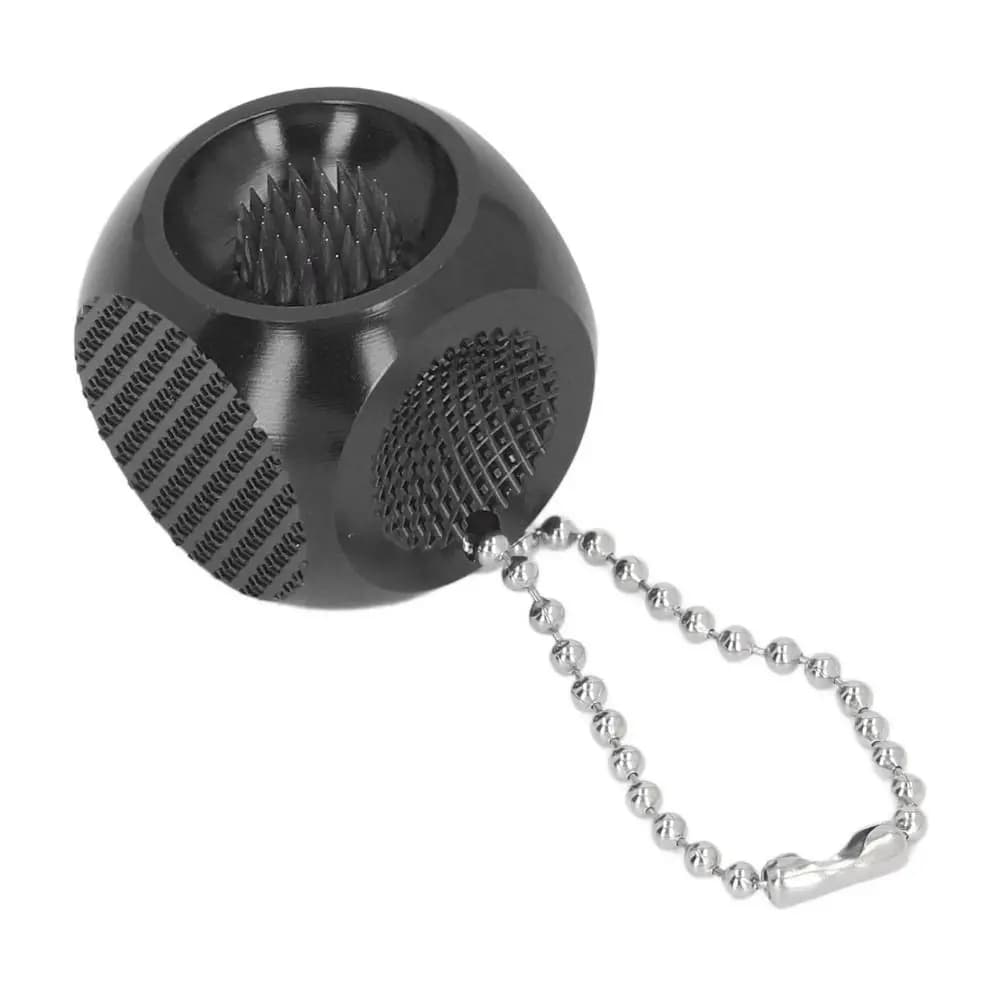 3 in 1 Multifunctional Billiard Pool Cue Tip Tool Dice Shaped Aluminum Alloy Cue Tip Scuffer Shaper Portable Hanging Chain
