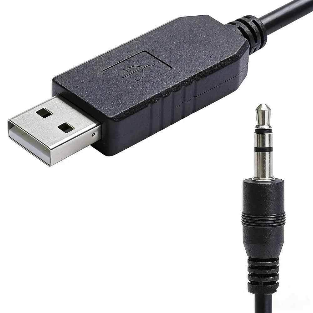 Cavo di programmazione FTDI FT232RL da USB a jack stereo da 3,5 mm compatibile con RadioShack PRO-106 PRO-197 PRO-651 PRO-652 20-546