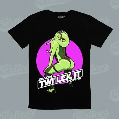 T-shirt con grafica simpatica di mostro alieno che balla il twerk, divertente, per bambini/uomini/donne