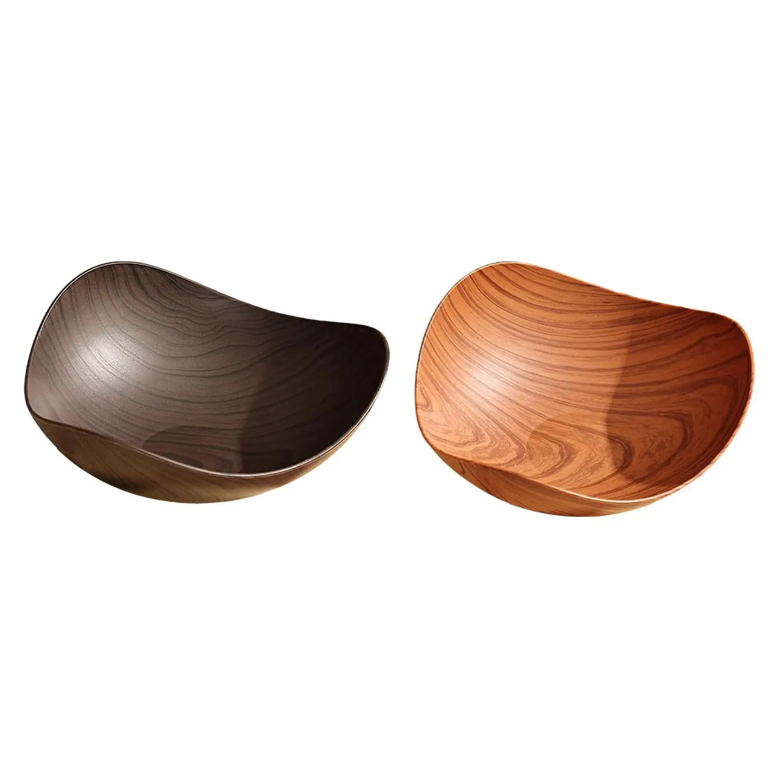 Piatto per Frutta Secca in Finto Legno, Multifunzionale, Forma Triangolare Irregolare, per Pane e Snack, Decorazione per Soggiorno e Feste