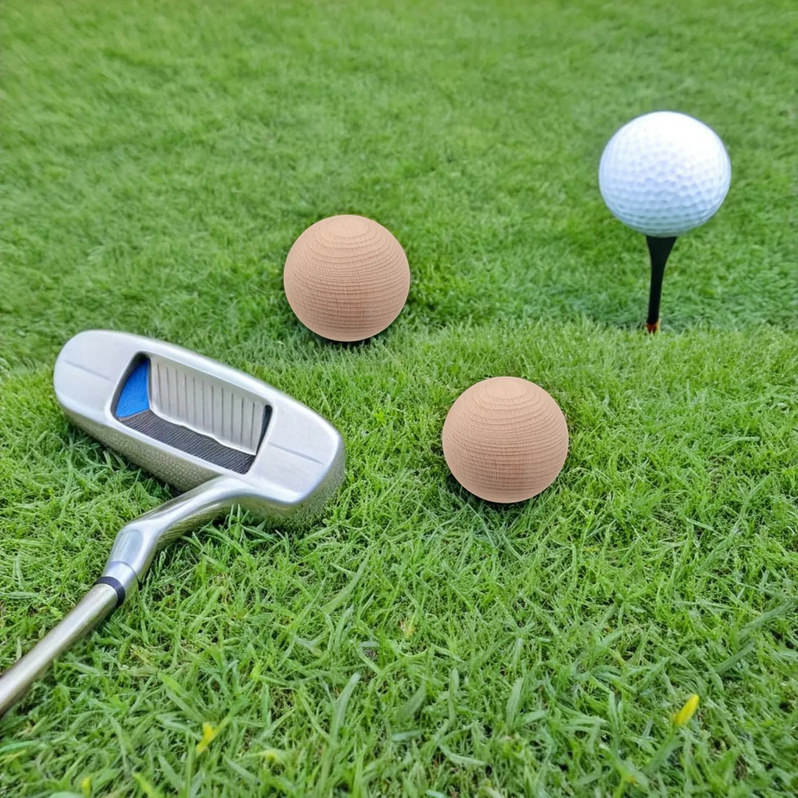 6pcs Wooden Croquet Balls Beech Wood Outdoor Lawn Game Replacement For Backyard Golf Unfinished Wood Game Balls Hand Eye