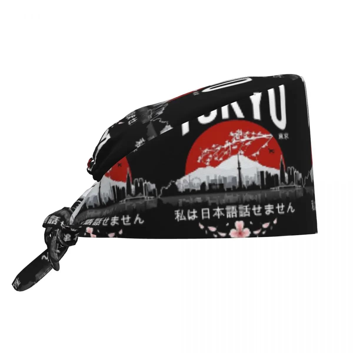 Tokyo - Cappello Chirurgico Bianco 'I Don't Speak Japanese', Berretto da Lavoro per Medici, Cappello Regolabile per Infermieri, Dentisti, Uomini e Donne