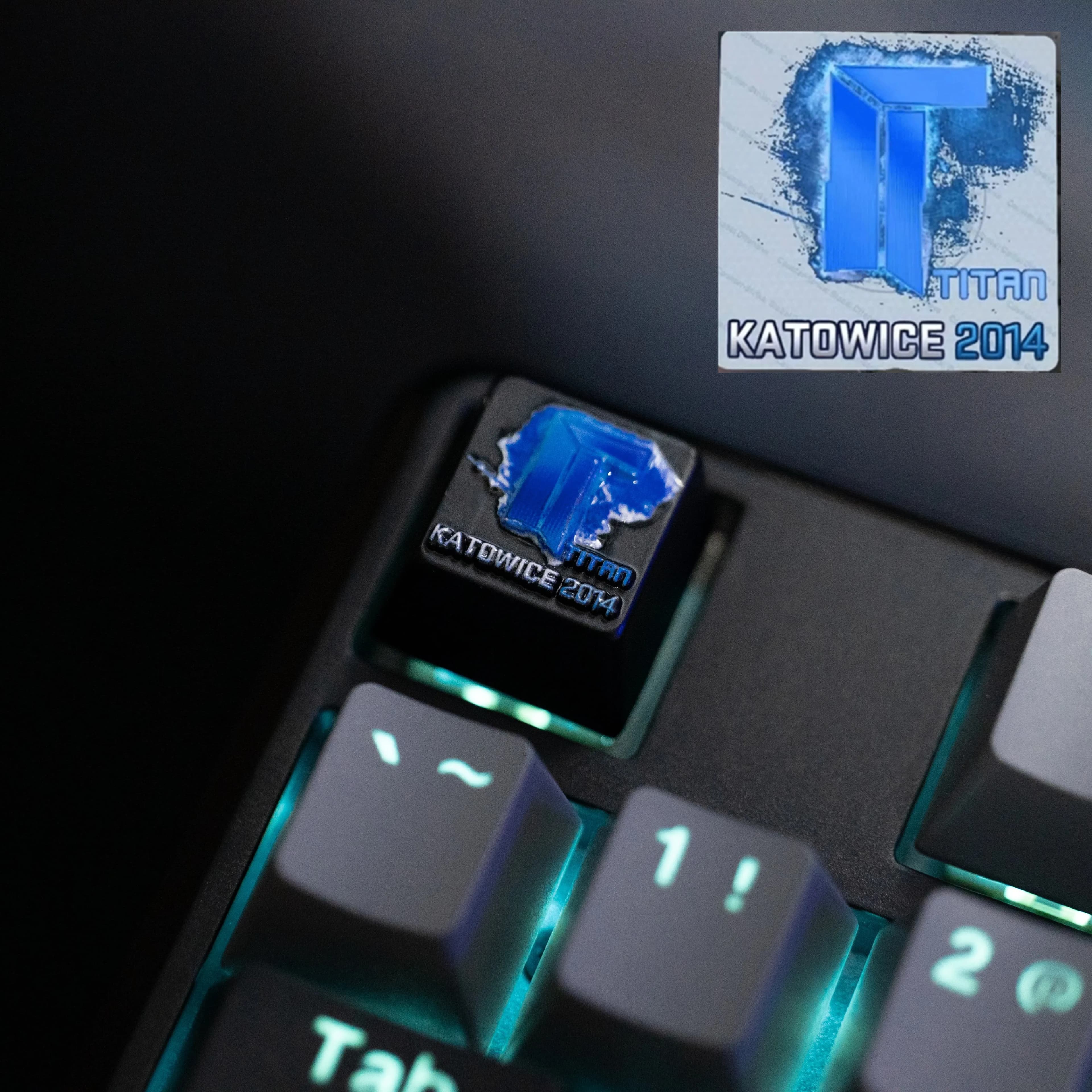Copritasto in metallo in lega di zinco modello Titan 2014 olografico OEM R4 altezza per tastiera meccanica MX - Accessorio singolo per copritasto personalizzato