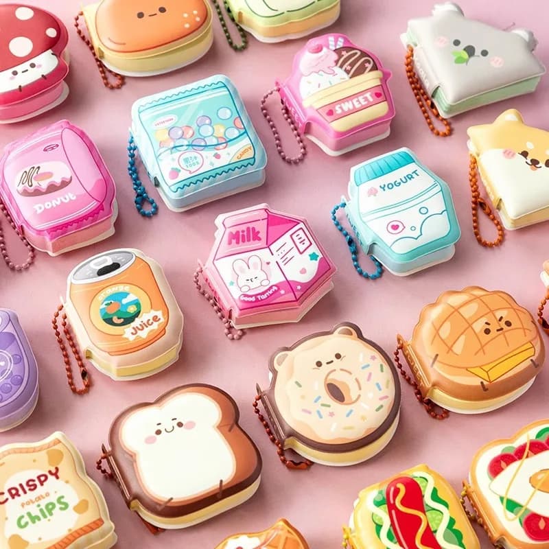1Pc Cartoon Custodia morbida in silicone Blocco note Note adesive Libro di messaggi portatile Libro di decompressione Materiale scolastico di cancelleria Kawaii