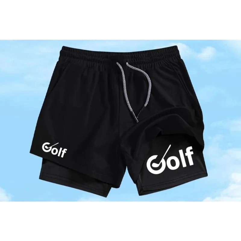 Fitness Shorts for Men's Double Layer 2-in-1 Lightweight Fashion Breathable Summer Casual Outdoor Cycling and Running Drawstring