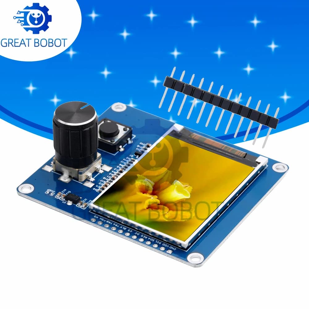 2.0 inch TFT display screen with EC11 rotary encoder combination module ST7789 SPI interface LCD display screen for arduino