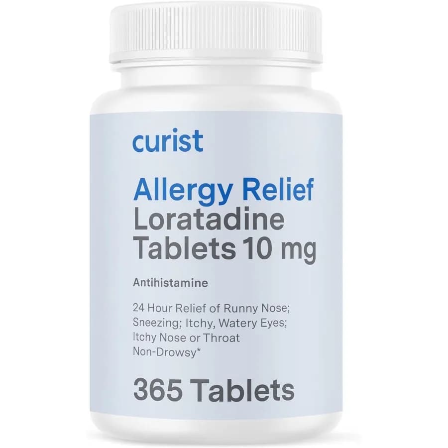 Allergy Relief Loratadine 10 mg 365 Ct Tablets Non-Drowsy 24 Hour Antihistamine Allergy Medicine for Adults Compare to Claritin