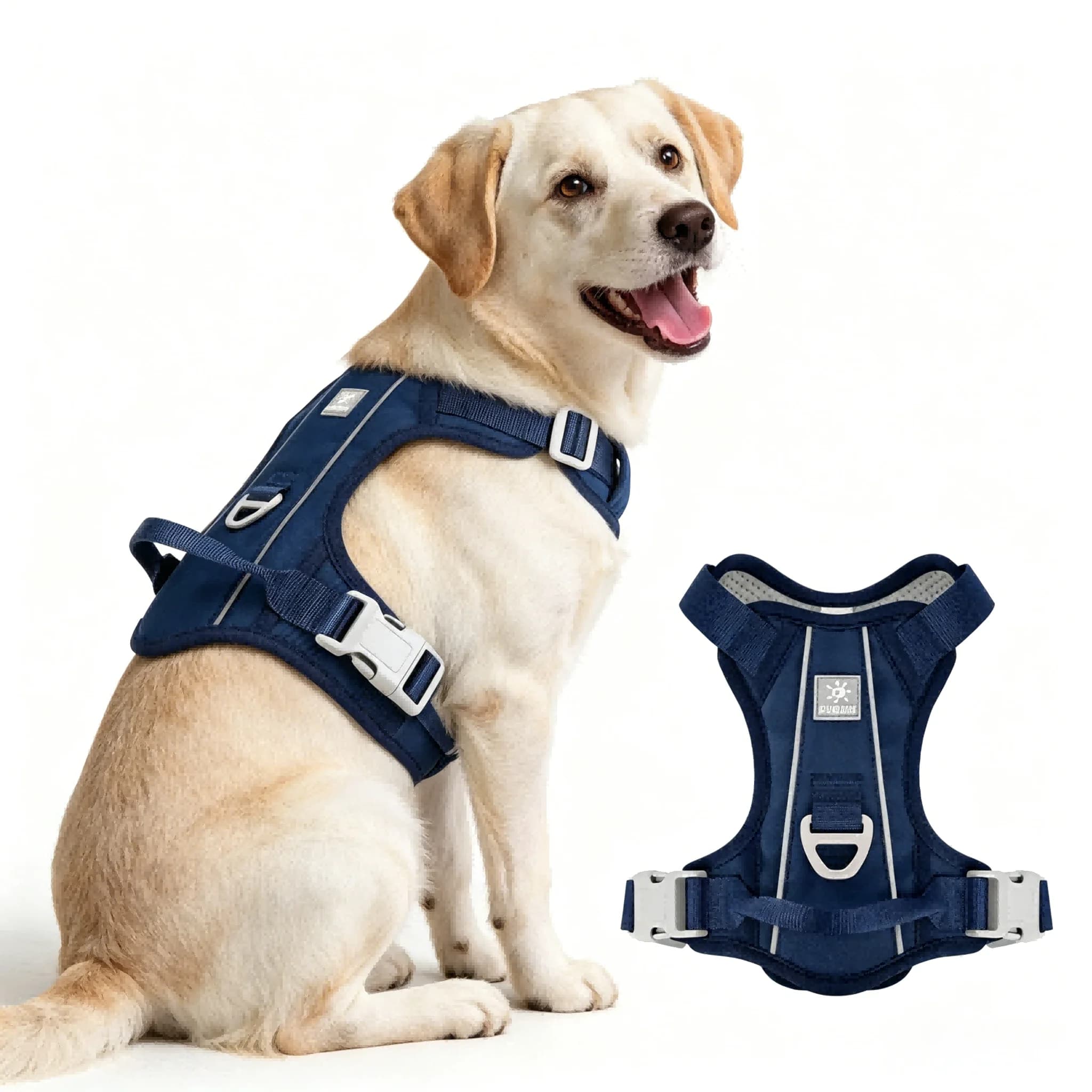 Reflective Anti Pull Dog Harness Double Strap No Hair Sticking Pet Vest Puppy Walking Leash For Small Medium Dogs