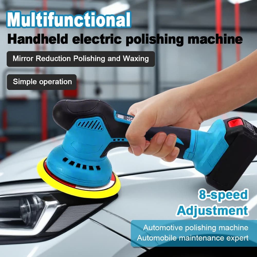 Mini Lucidatrice Elettrica Portatile Senza Fili per Piastrelle, Divani, Marmo, Auto, Ricaricabile a Batteria al Litio, Macchina per Lucidatura e Ceratura