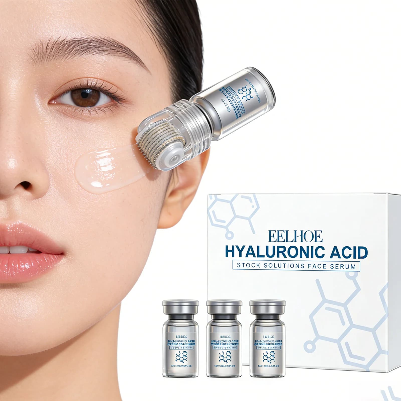 Face serum with niacinamide micro needles, 0.25 mm kit, moisturizing, skin nutrients, winter skin care, face roll, day cream 30 ml