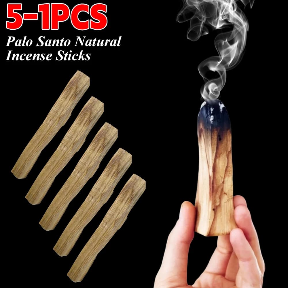 5-1 pz Palo Santo bastoncini di incenso naturale strisce di sbavatura in legno bruciatore di incenso per aromaterapia per la casa soggiorno OfficeFragrance