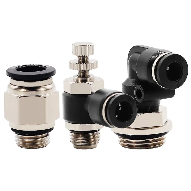 Raccordo Pneumatico PC PL SL con Anello di Tenuta, Connettore per Tubo dell'Aria G1/8 G1/4 G3/8 G1/2 BSP, Raccordi Rapidi per Tubi