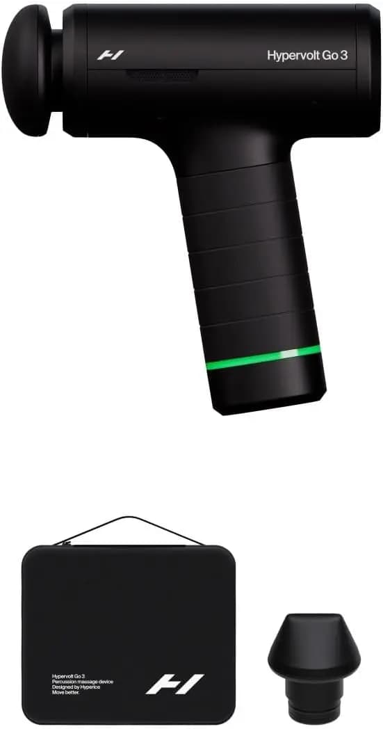 Compact Percussion Massage Gun with QuietGlide, 3 Speeds, Portable & Lightweight for Muscle Recovery