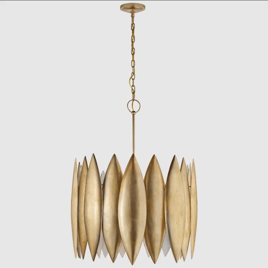 XZ Modern Farmhouse Vintage Hanging Lighting Loft Living Room Foyer Round Ring Brass Chandeliers Pendant Light Lamp