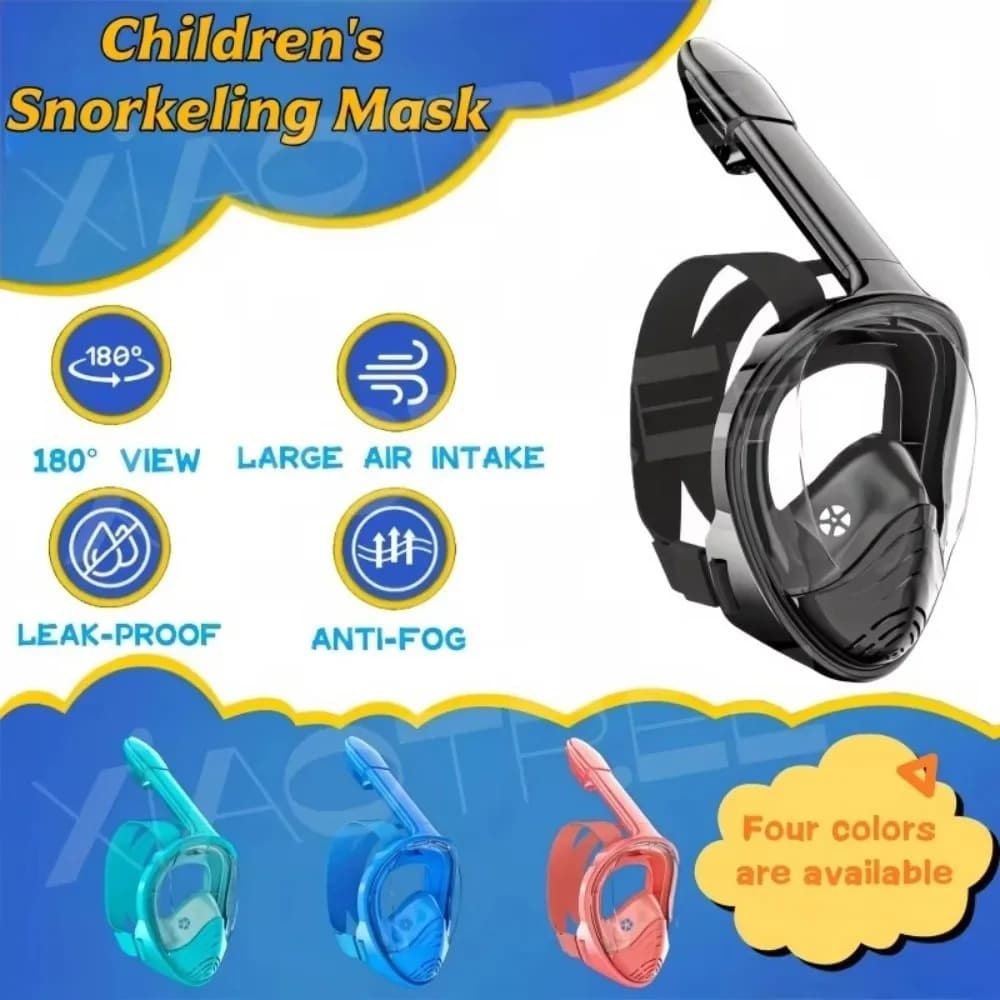 Easy to Wear Foldable Snorkeling Mask Anti Leak Anti Fog Diving Mask Soft Silicone Full Face Snorkel Mask Diving