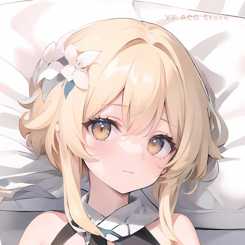 Genshin Impact Lumine Dakimakura Cover Double Sided HD Print Soft Pillow Case Cozy Home Decor Gift For Game Anime Fans