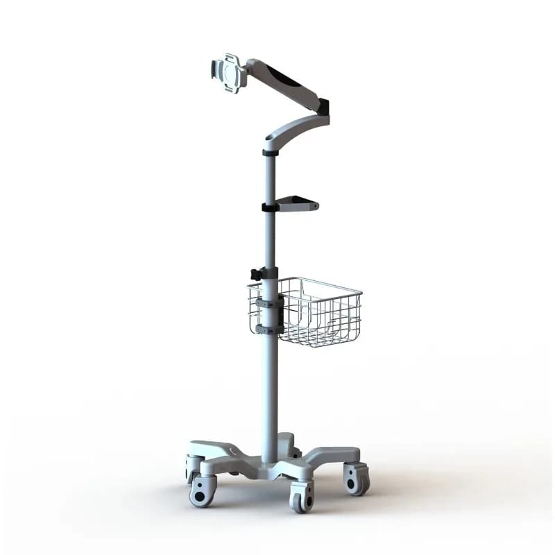 Supporto per monitor ospedaliero in alluminio di fascia alta dal design ergonomico/Trolley per allattamento dentale/Carrello per tablet medico