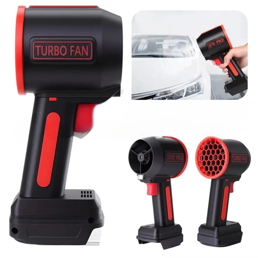 64mm Powerful Mini Turbo Jet Fan Air Blower,Max 2800g Thrust Car Washing Snow Blowing Leaf Blower for Delwat/Makita NO Battery
