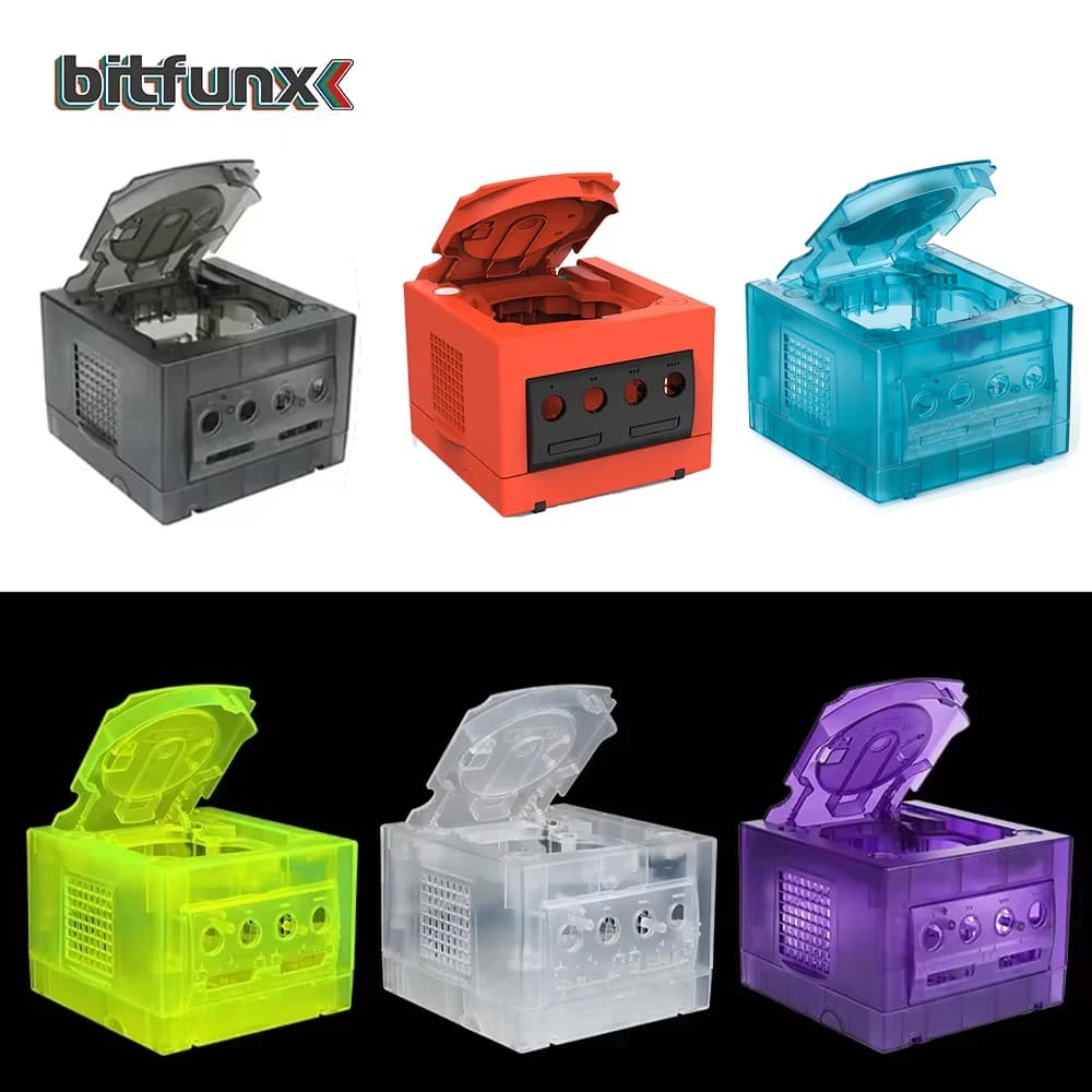 BitFunx NGC Transparent Box Replacement Case For DOL-001 and DOL-101 NGC GameCube Retro Video Game Console