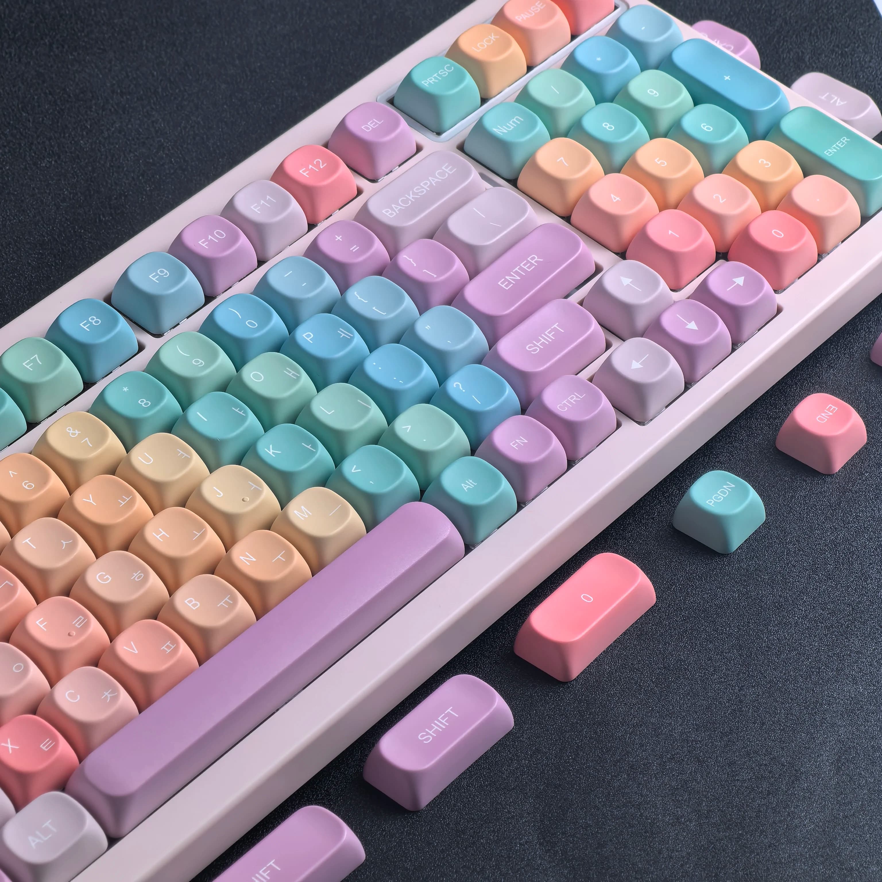 MOA Coreano Keycap Russo Keycaps PBT Arcobaleno 126Key Carino Caramella Colorata Personalizzata Per Aula Tastiere Meccaniche Keycap Set
