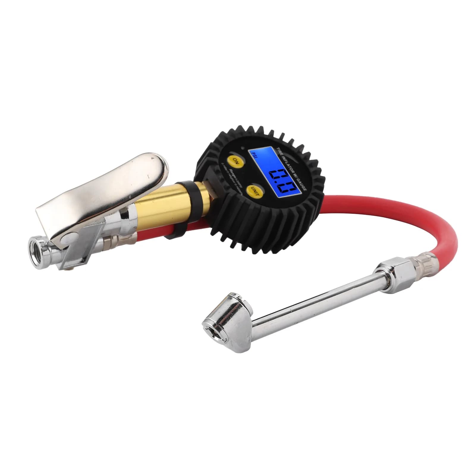 Pompa per pneumatici per gonfiaggio pneumatici con misuratore di pressione digitale universale per auto moto 3‐200PSI