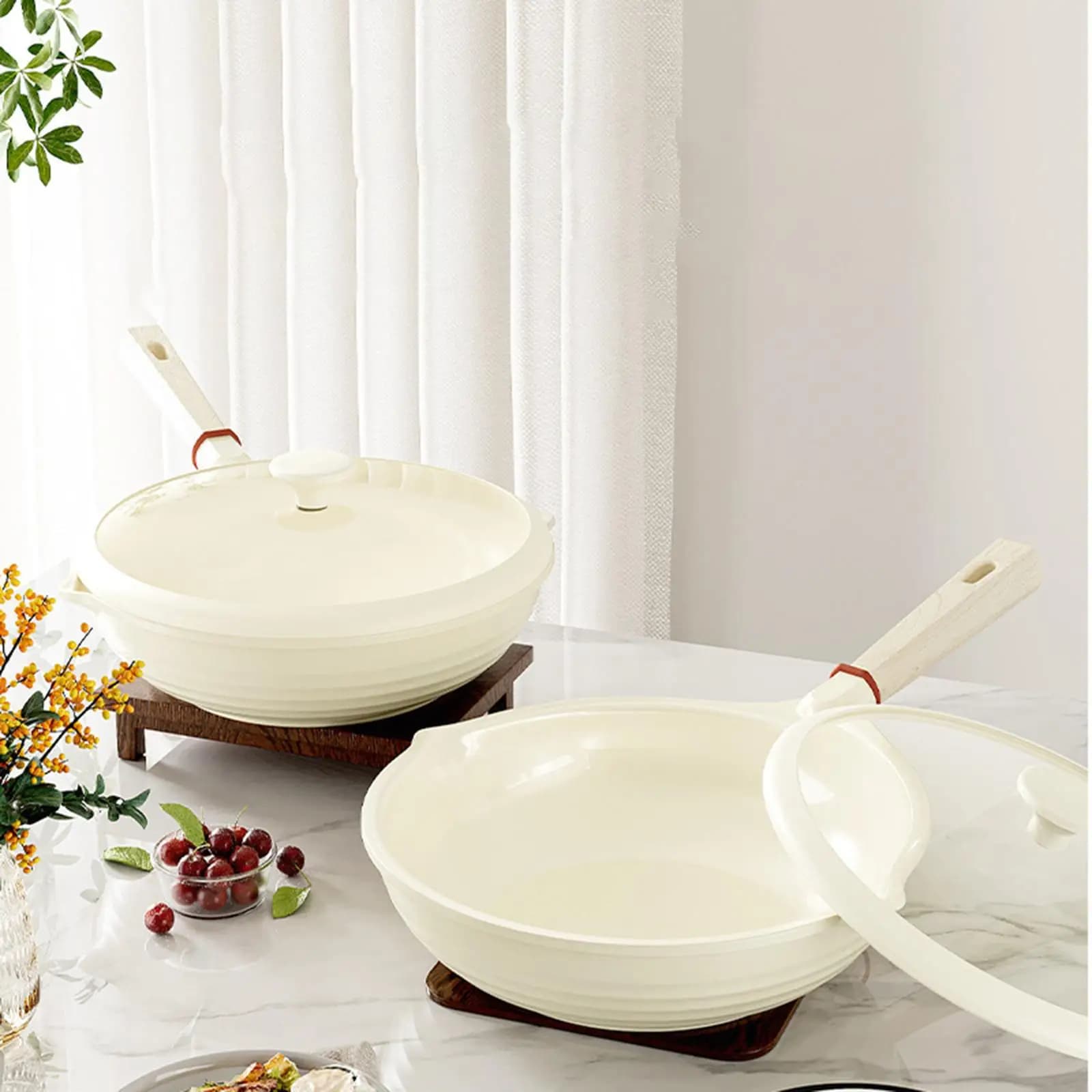 Frying Pan Easily Clean Lightweight Sturdy Kitchen Accessories Nonstick Wok