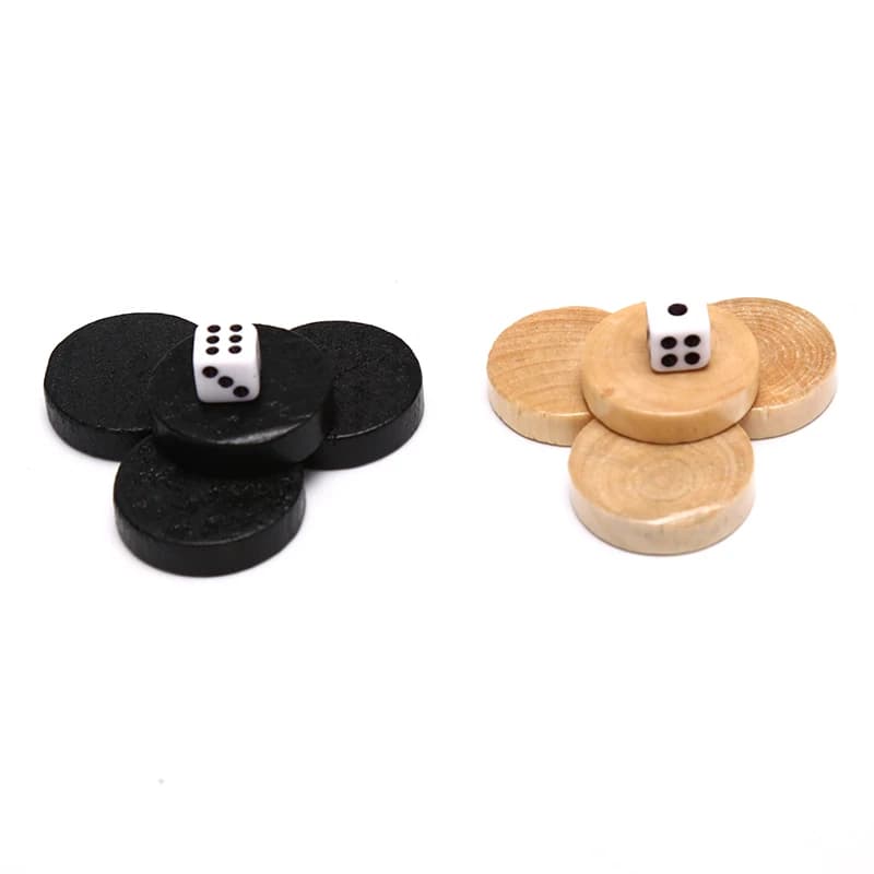 Set di 32 Pezzi per Dama, Backgammon e Scacchi per l'Apprendimento dei Giochi da Tavolo per Bambini