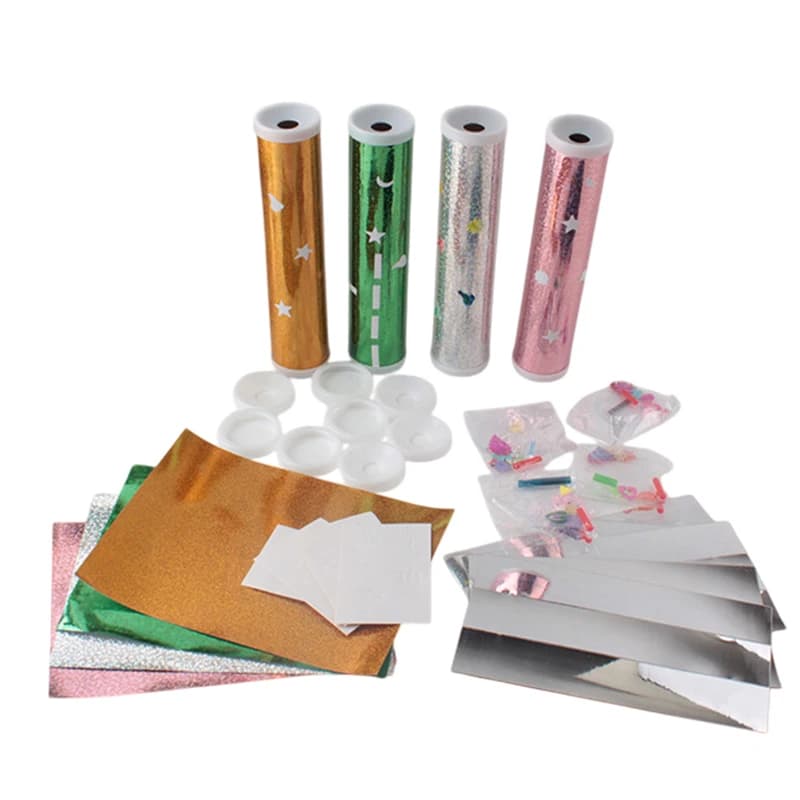 Kit caleidoscopio rotante fai-da-te da 18 cm per regali educativi per bambini di apprendimento pratico
