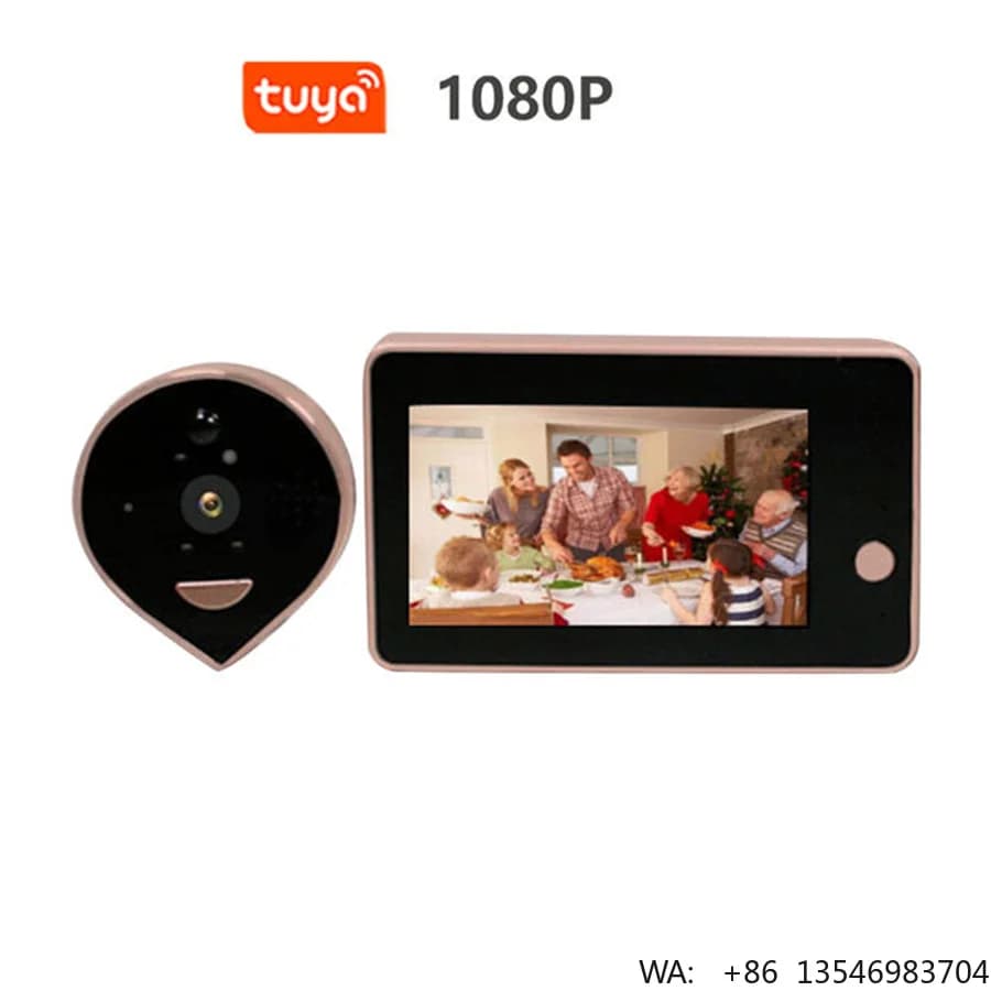 Videocitofono WiFi Winait Tuya con Telecamera Spioncino 1080P, Monitor LCD da 4,3 Pollici, Videocitofono Wireless per Sicurezza Domestica e Appartamenti