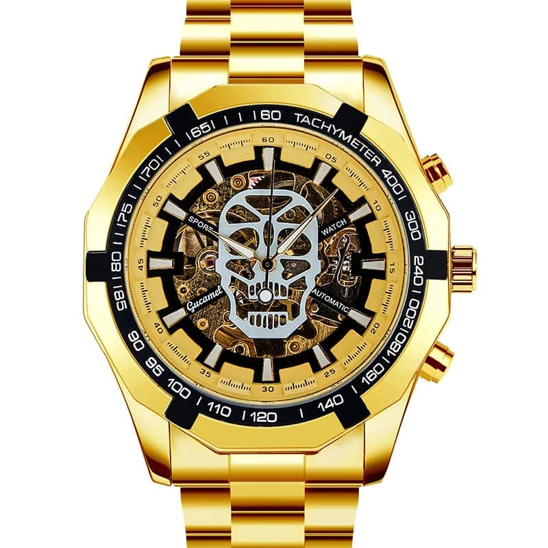 Men's automatic mechanical watch, high quality automatic mechanical watch, successful skull watch for business