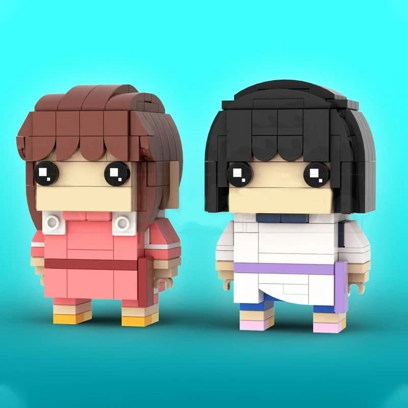 323PCS MOC Chihiro Haku Brickheadz Modular Building Blocks FAI DA TE Spiritedes Aways Figura Modello Creativo Giocattolo Da Collezione