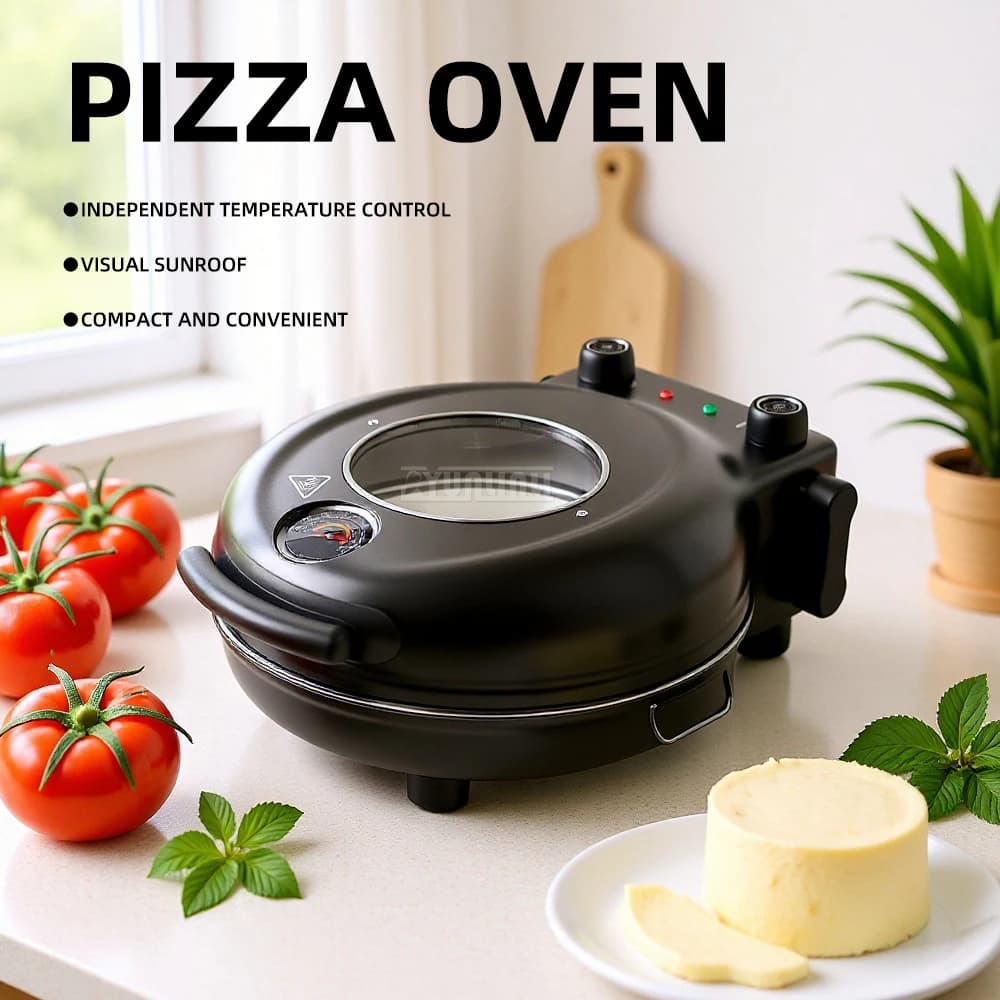 GY-2501 Piastra Elettrica per Pancake e Pizza, Forno Riscaldante per Frittura, Elettrodomestico da Cucina per Cucinare