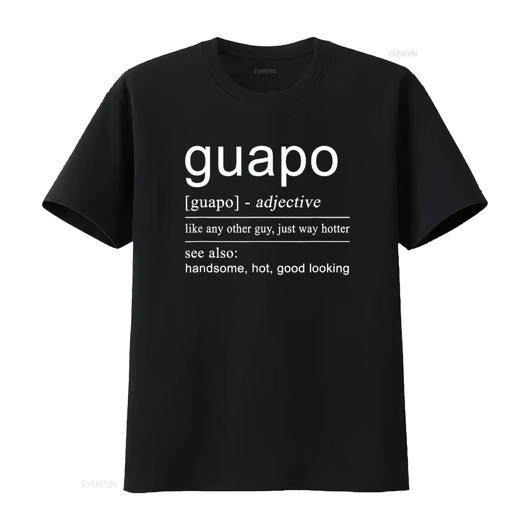 El Guapo T Shirt Spanish Design for Men s vintage Washed Breathable homme Soft Casual graphic designer clothes Slightly