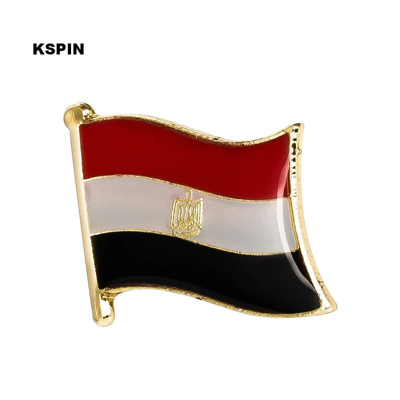 Distintivi con spilla da bavero con bandiera in metallo dell'Egitto per vestiti in toppe Rozety Papierowe Icon Zaino KS-0009