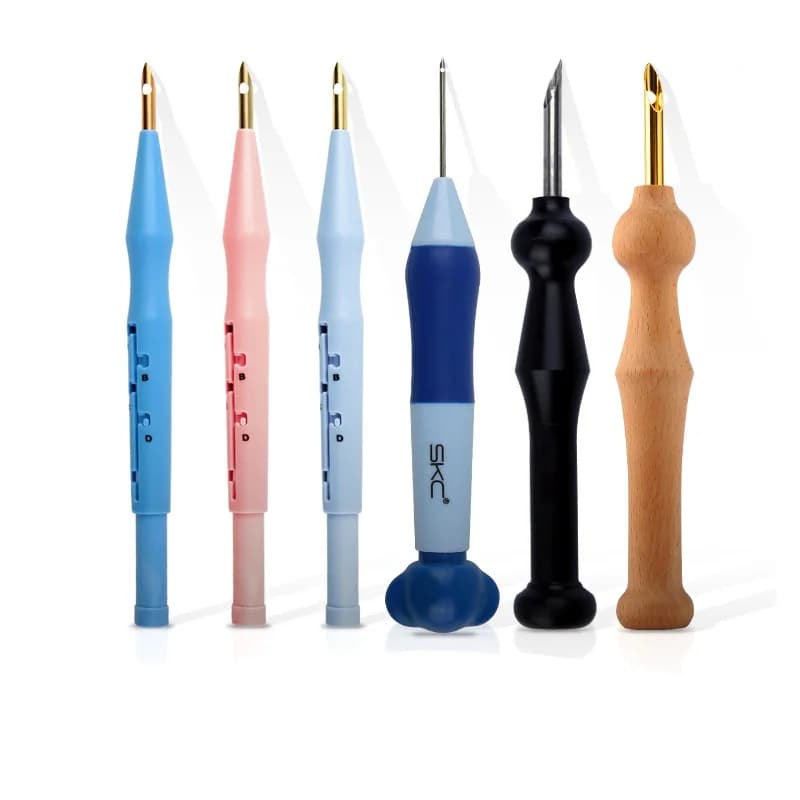 1 Set Magic Embroidery Pen Pratical Abs Plastic Diy Interchangeable Punch Needle Tools And Gadgets Poke Flower Needle Household