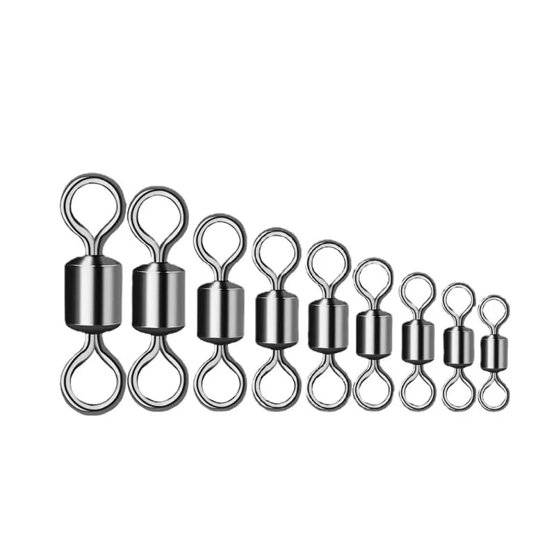 50 Piece Swimwear Rotating Spindles Solid Stainless Steel Rings Fishing hooks bait connector for fishing accessories