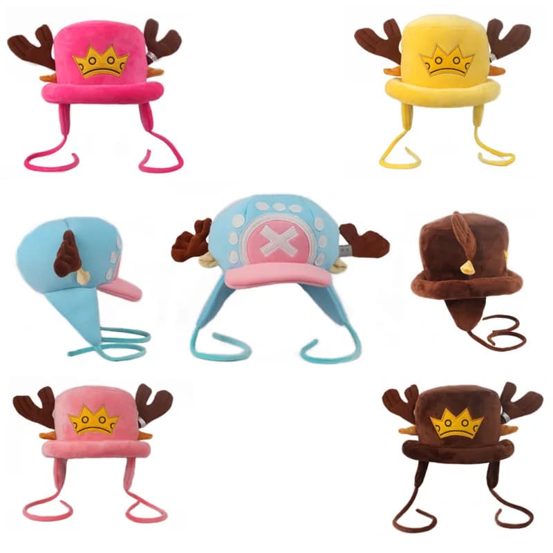 Cappello in Peluche Anime Kawaii 2026, Giocattoli di Peluche, Cappello in Cotone Chopper per Cosplay, Berretto Invernale Caldo, Accessori per Costumi, Regali Unisex per Adulti, Accessori Moda