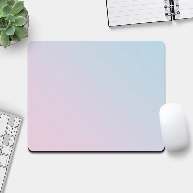 Mouse Pad 21×26cm Heat Cut No Stitched Edge Non Slip Washable Small Desk Mat For Office Gaming Unisex 2 Color Options
