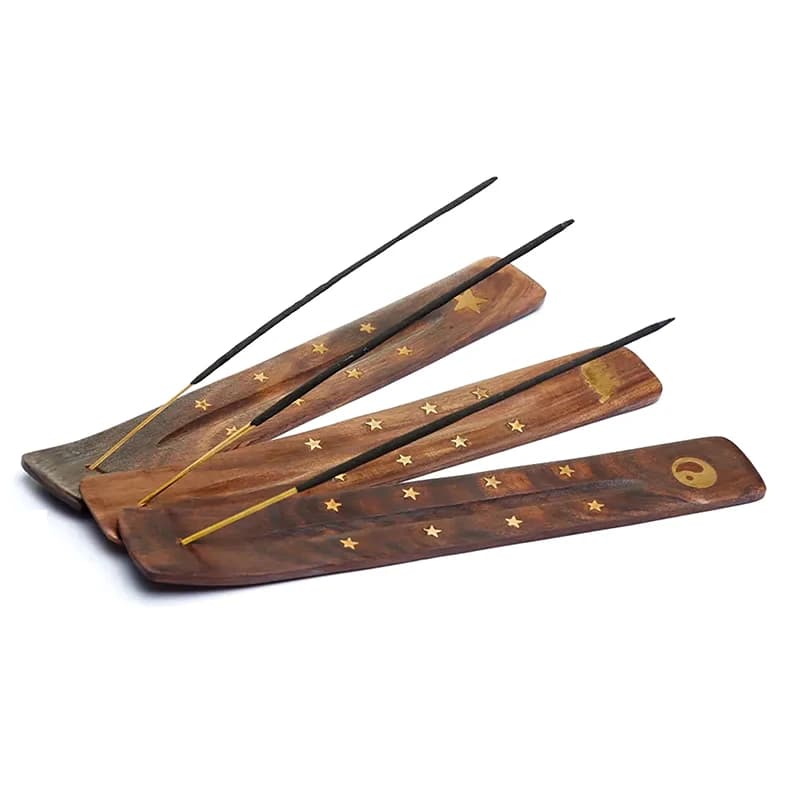 Aromatherapy Plate Home Decoration Natural Wooden Incense Stick Holder Ash Catcher Burner Incense Stand Rack Incense Base
