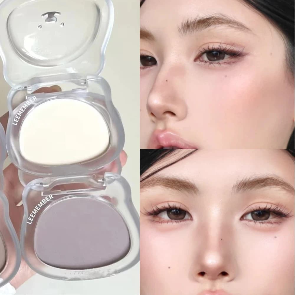 LEEMEMBER Contorno Evidenziatore in polvere Polvere fine opaca Lunga durata Impermeabile Controllo dell'olio Bronzer naturale per il viso Illumina il trucco