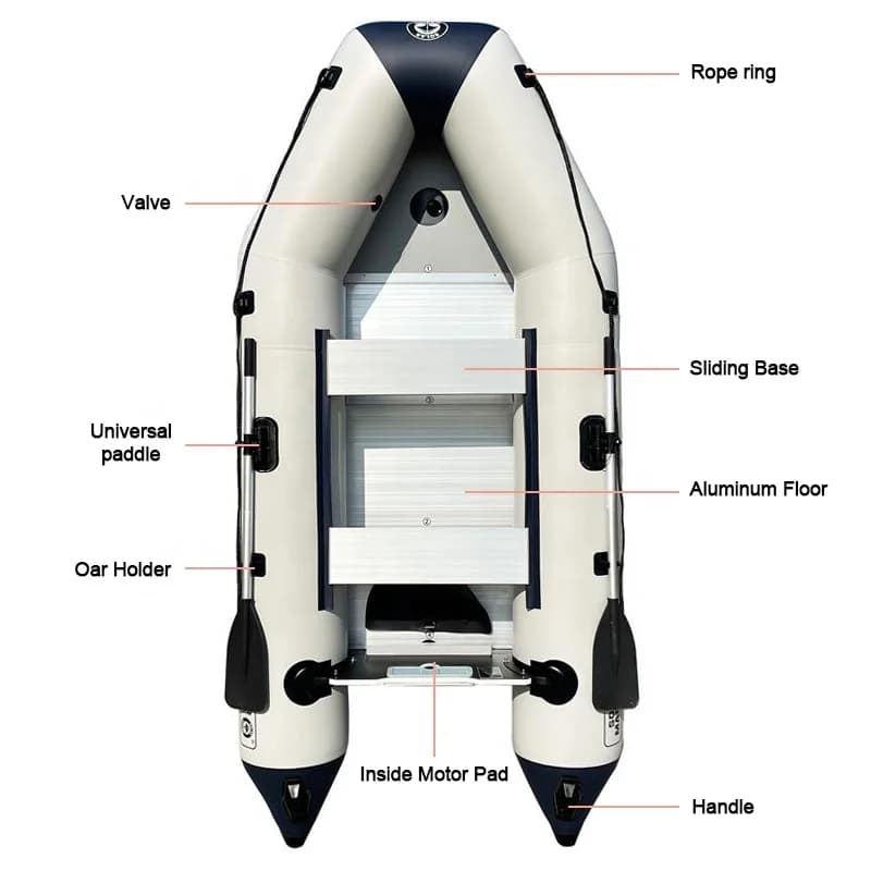 MC330-6 Gommone da 11 piedi gommone da pesca kayak zattera barca sportiva per adulti con pagaia per immersione